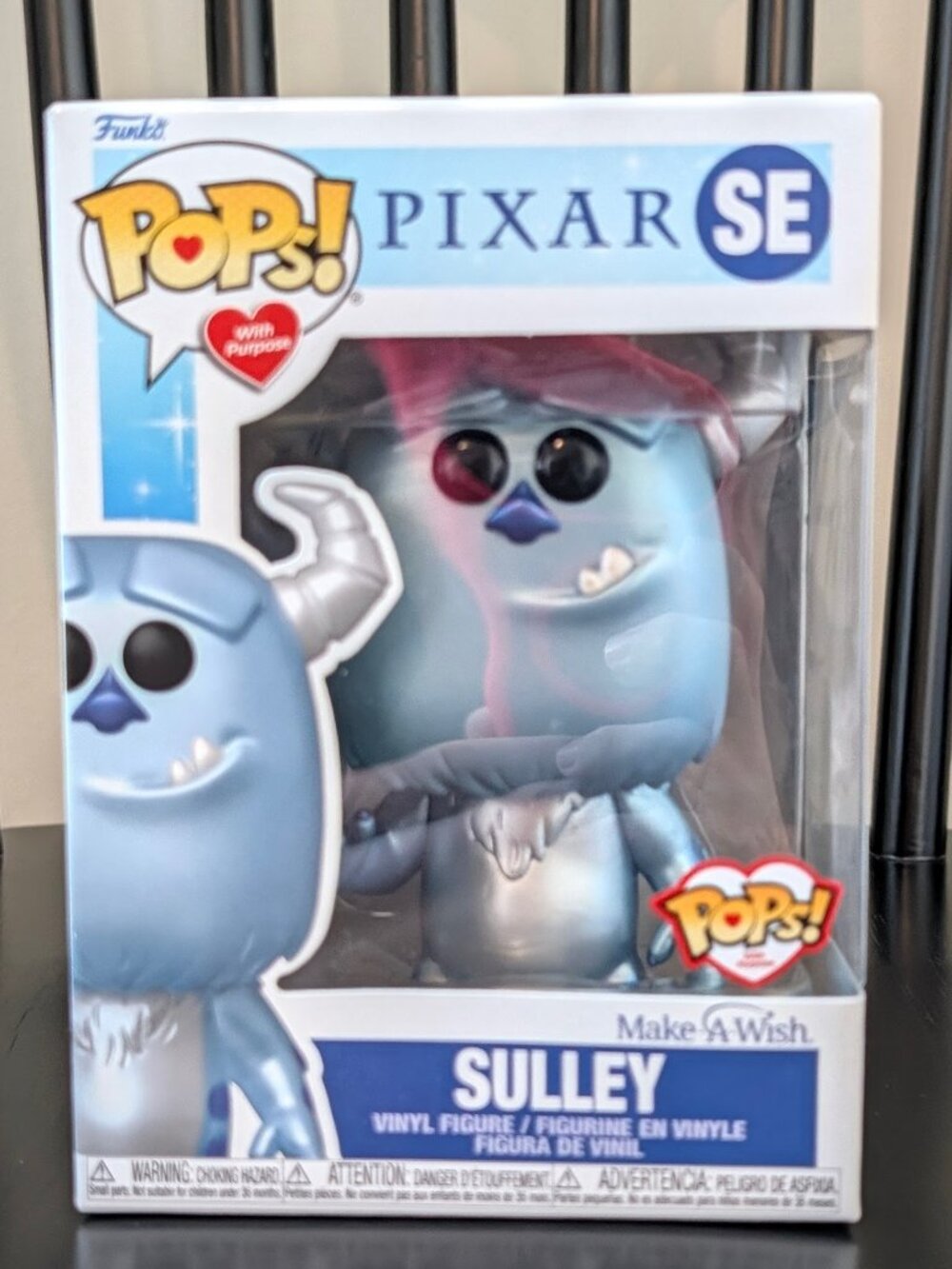 Funko Pops! With Purpose Pixar Sulley SE Make-A-Wish Monsters Inc Vinyl Figure
